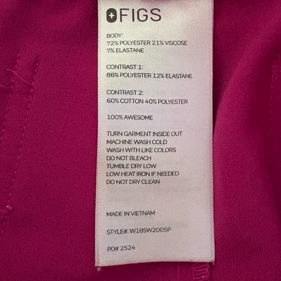FIGS Raspberry Sorbet Scrub Set Jogger Scrub Pants & Scrub Top Size M - Picture 5 of 11